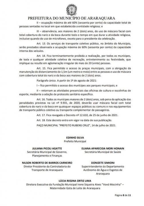 Foto 8 de 11 — Veja o novo decreto que flexibiliza o comércio em Araraquara